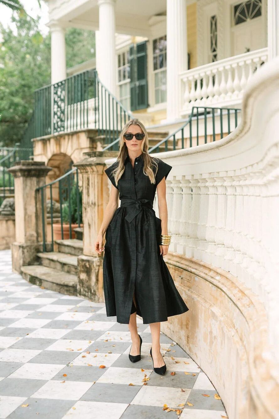 Julia Amory Cotton Satin Betty Dress Dupioni - XS